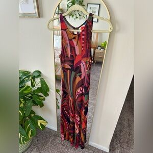 FARM For Anthropologie Rio Abstract Sleeveless Maxi Dress